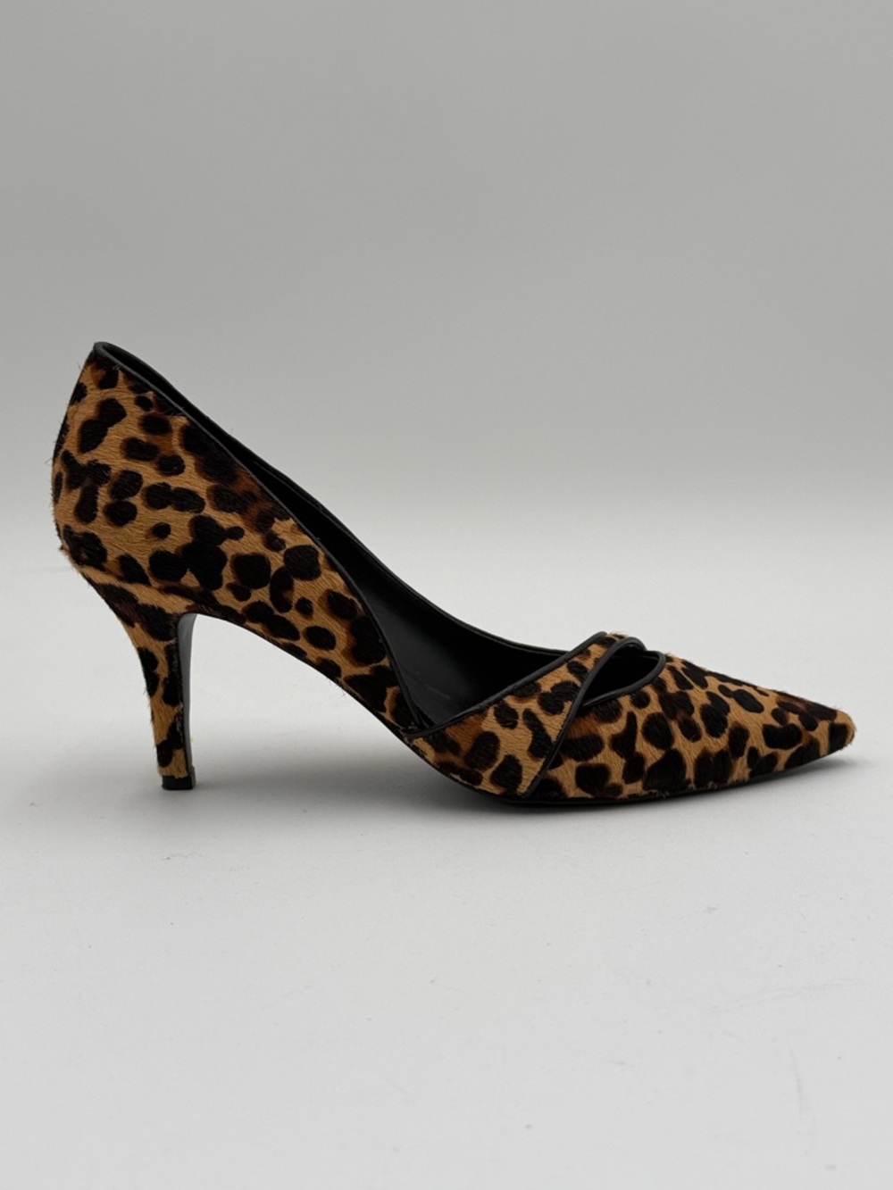 NINE WEST sz9 Calf Hair On Leopard Print Pump Heels